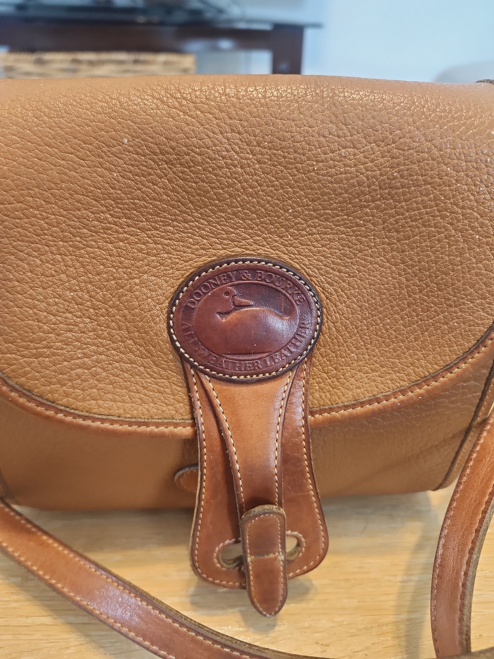 Dooney & Bourke Saddle Brown Pebble Leather Crossbody - Picture 2 of 10